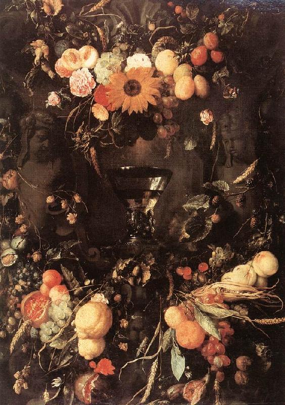HEEM, Jan Davidsz. de Fruit and Flower Still-life dg